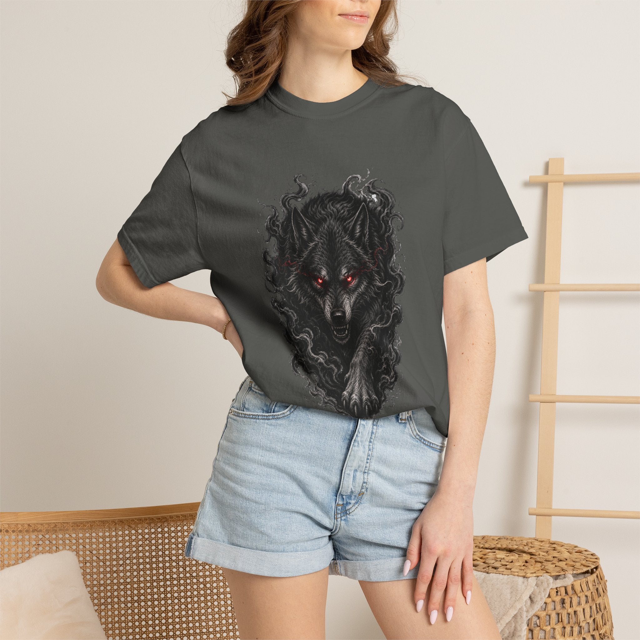 Wolf Spirit T-Shirt — Dark Mystic Wolf Graphic Tee