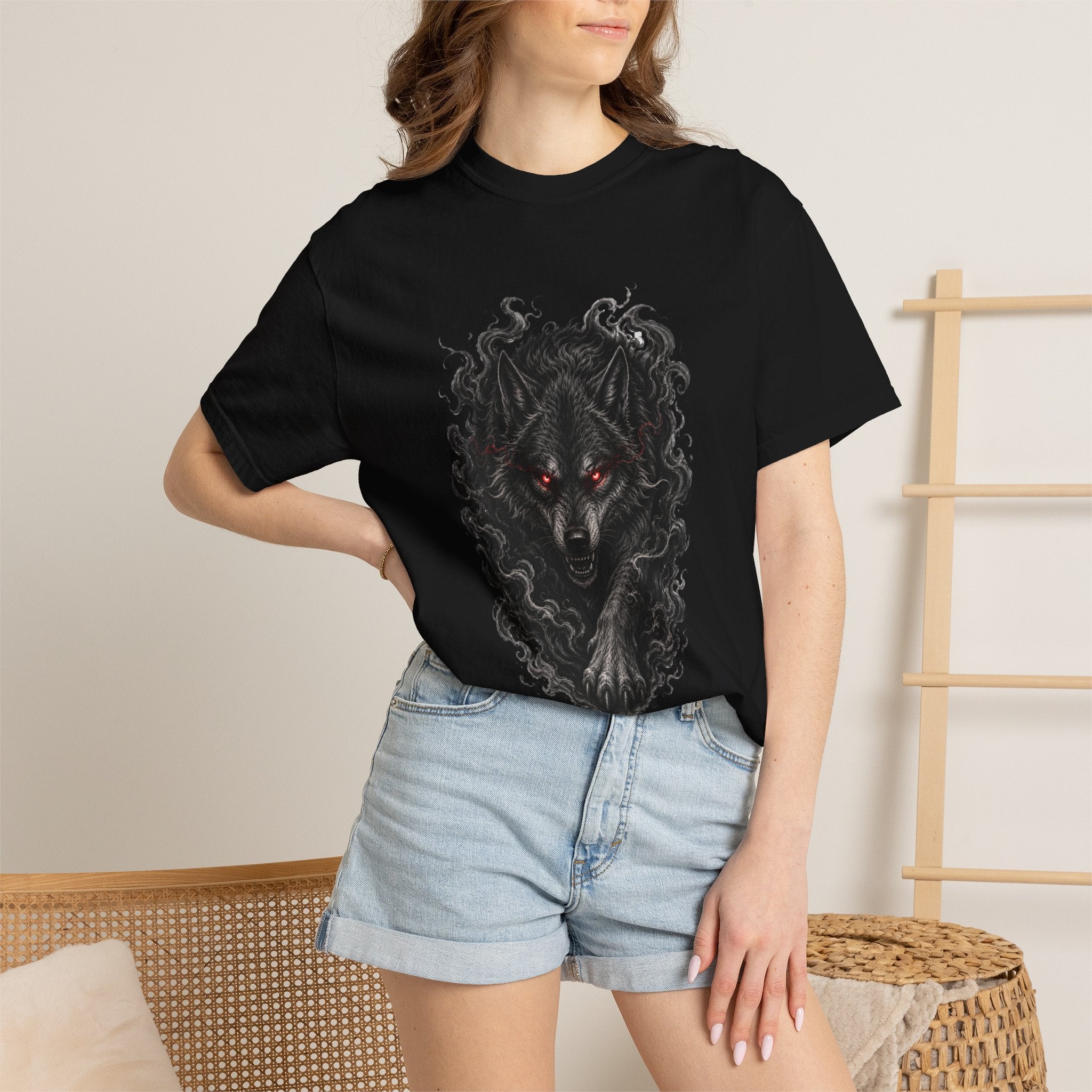Wolf Spirit T-Shirt — Dark Mystic Wolf Graphic Tee