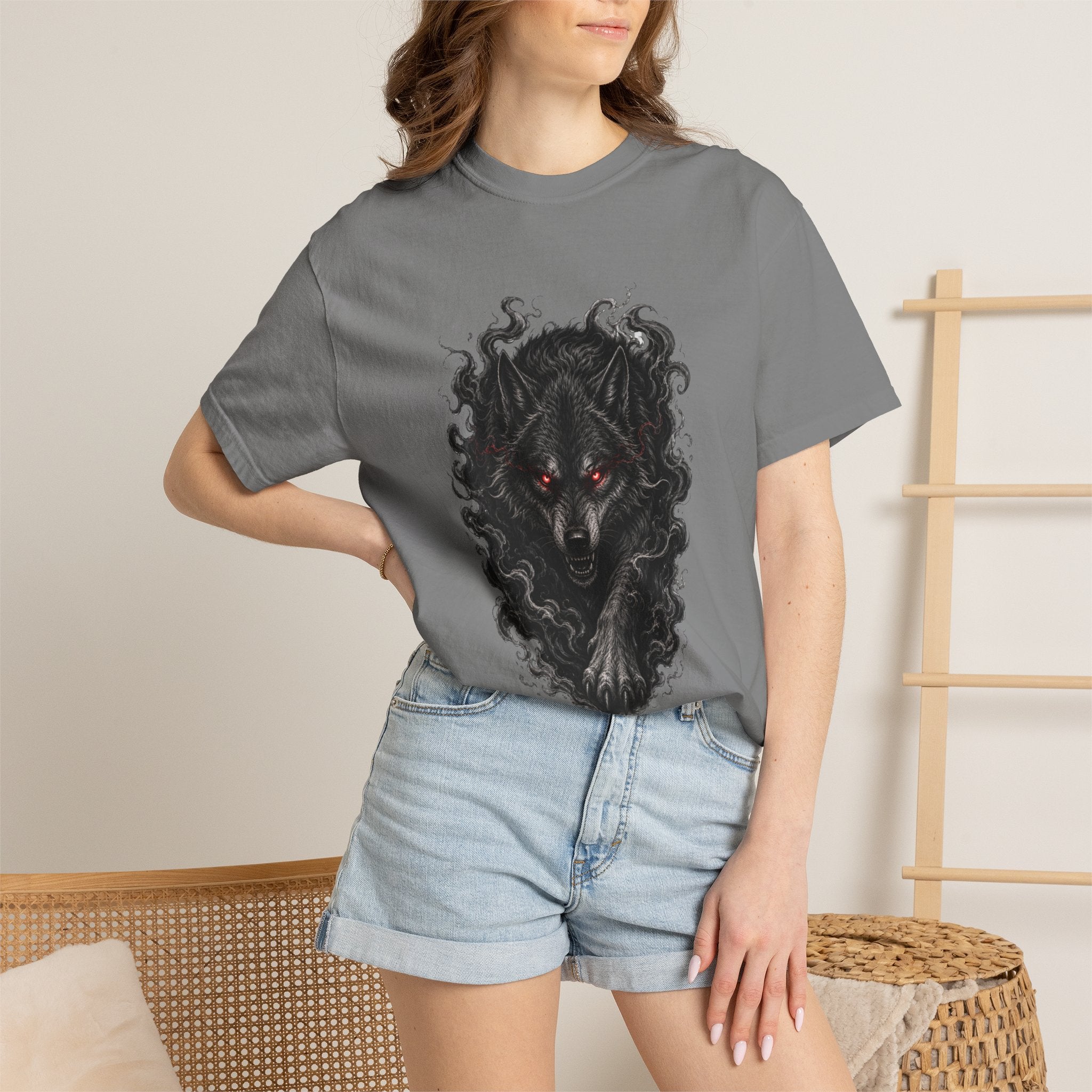 Wolf Spirit T-Shirt — Dark Mystic Wolf Graphic Tee